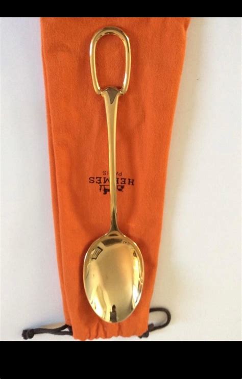 hermes gold plated spoon|Hermes dinnerware for sale.